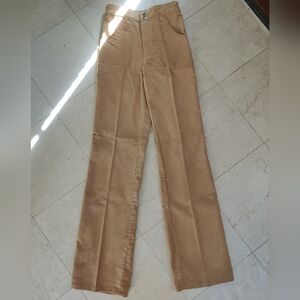 Vintage 1970s Stubbies USA Beige Tan Corduroy Pants 28 x 35 Unisex